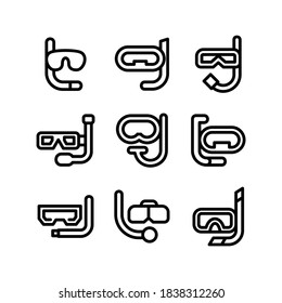 snorkeling icon or logo isolated sign symbol vector illustration - Collection of high quality black style vector icons
