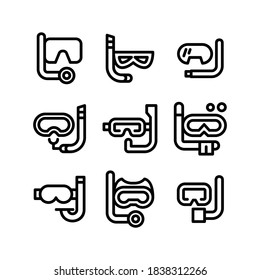 snorkeling icon or logo isolated sign symbol vector illustration - Collection of high quality black style vector icons
