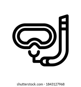 snorkeling icon or logo isolated sign symbol vector illustration - high quality black style vector icons
