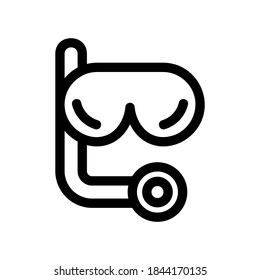 snorkeling icon or logo isolated sign symbol vector illustration - high quality black style vector icons
