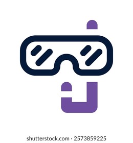 snorkeling icon. vector dual tone icon for your website, mobile, presentation, and logo design.