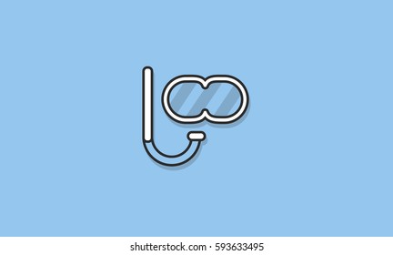 Snorkeling icon vector illustration graphic