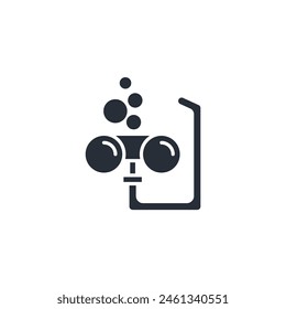 snorkeling icon. vector.Editable stroke.linear style sign for use web design,logo.Symbol illustration.