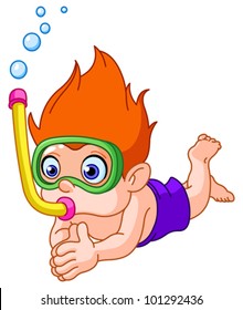 Snorkeling kid