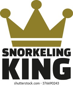 Snorkeling King with crown