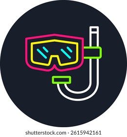 Snorkeling Line Multi Colour Circle