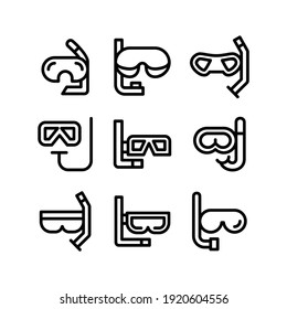 snorkeling mask icon or logo isolated sign symbol vector illustration - Collection of high quality black style vector icons
