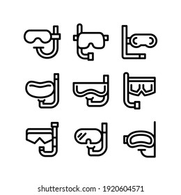 snorkeling mask icon or logo isolated sign symbol vector illustration - Collection of high quality black style vector icons
