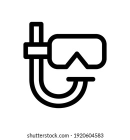 snorkeling mask icon or logo isolated sign symbol vector illustration - high quality black style vector icons
