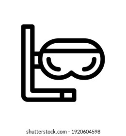 snorkeling mask icon or logo isolated sign symbol vector illustration - high quality black style vector icons
