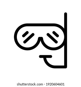 snorkeling mask icon or logo isolated sign symbol vector illustration - high quality black style vector icons
