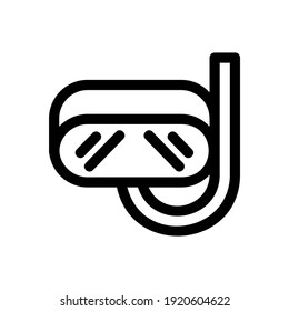 snorkeling mask icon or logo isolated sign symbol vector illustration - high quality black style vector icons

