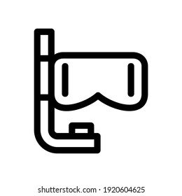 snorkeling mask icon or logo isolated sign symbol vector illustration - high quality black style vector icons
