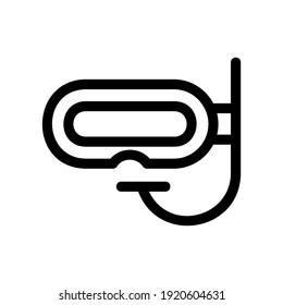 snorkeling mask icon or logo isolated sign symbol vector illustration - high quality black style vector icons
