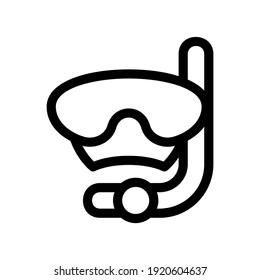 snorkeling mask icon or logo isolated sign symbol vector illustration - high quality black style vector icons

