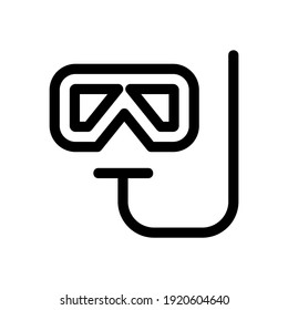 snorkeling mask icon or logo isolated sign symbol vector illustration - high quality black style vector icons
