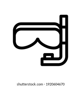 snorkeling mask icon or logo isolated sign symbol vector illustration - high quality black style vector icons
