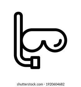 Snorkeling Mask Icon Or Logo Isolated Sign Symbol Vector Illustration - High Quality Black Style Vector Icons
