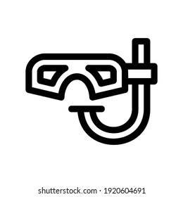 snorkeling mask icon or logo isolated sign symbol vector illustration - high quality black style vector icons
