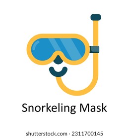 Snorkeling Mask Vector  Flat Icon Design illustration. Sports and games  Symbol on White background EPS 10 File
