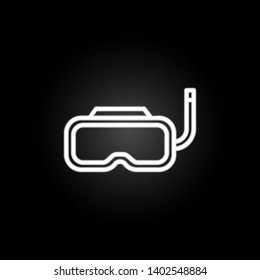 Snorkeling neon icon. Elements of summer set. Simple icon for websites, web design, mobile app, info graphics