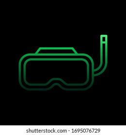 Icono de nolan de buceo. Línea delgada simple, contorno vectorial de iconos de verano para ui y ux, sitio web o aplicación móvil