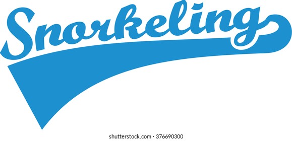 Snorkeling retro word