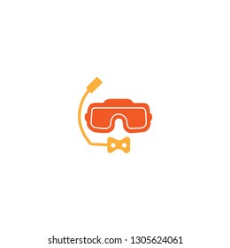 snorkeling summer icon vector