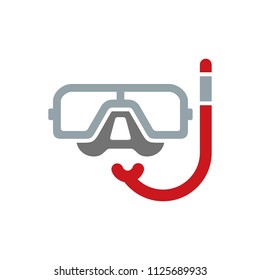Snorkeling Summer Logo Icon Design