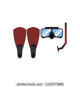 Snorkeling Summer Stuff Icon Illustration Design