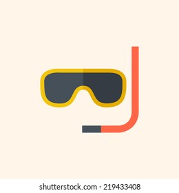 Snorkeling. Travel Flat Icon