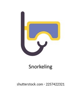 Snorkeling vector Flat Icons. Simple stock illustration stock illustration