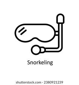 Snorkeling  vector  outline Design illustration. Symbol on White background EPS 10 File 