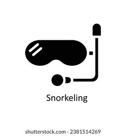 Snorkeling  vector Solid Design illustration. Symbol on White background EPS 10 File 