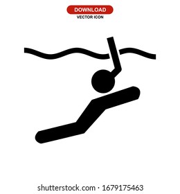 snorkelling icon or logo isolated sign symbol vector illustration - high quality black style vector icons
