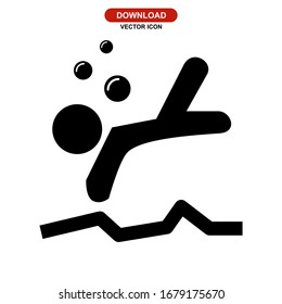 snorkelling icon or logo isolated sign symbol vector illustration - high quality black style vector icons

