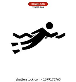 snorkelling icon or logo isolated sign symbol vector illustration - high quality black style vector icons
