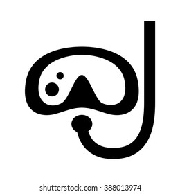 Snorkelling vector icon.