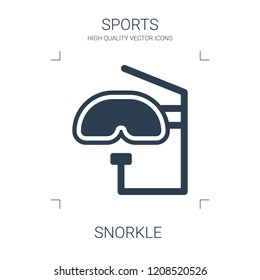 Snorkle Icon. High Quality Filled Snorkle Icon On White Background. From Sports Collection Flat Trendy Vector Snorkle Symbol. Use For Web And Mobile