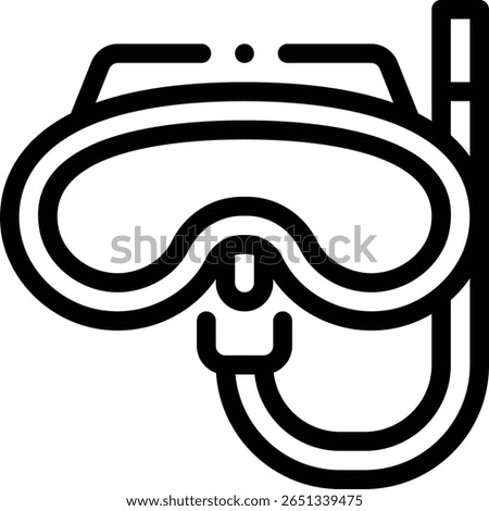 snorkle icon. Thin Linear Style Design Isolated On White Background