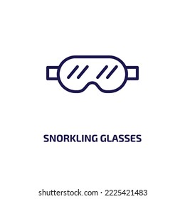 snorkling glasses icon from nautical collection. Thin linear snorkling glasses, diving, extreme outline icon isolated on white background. Line vector snorkling glasses sign, symbol for web and mobile