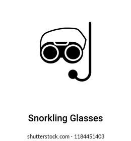 Snorkling Glasses icon vector isolated on white background, logo concept of Snorkling Glasses sign on transparent background, filled black symbol