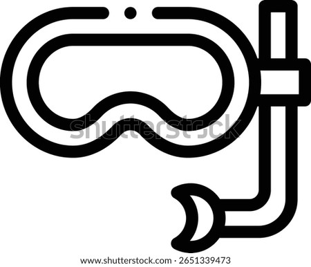 snorkling icon. Thin Linear Style Design Isolated On White Background