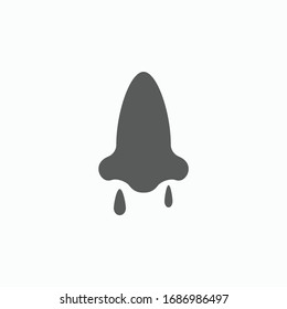 icono de snot, vector de nariz rancia