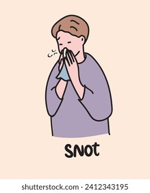 Ilustración vectorial del dibujo manual de la enfermedad de Snoso