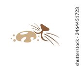 snout dog cat logo abstract