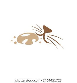 snout dog cat logo abstract