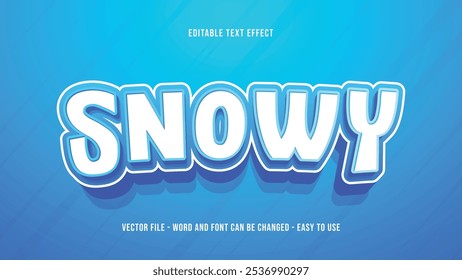 Efecto de texto editable Snow 3D