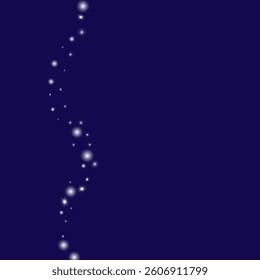 Snow abstract background in 3d style on transparent background. Abstract blue backdrop. Snowy pattern. Vector banner. Christmas light effect. Wave abstract pattern. White Stars Elements for Border