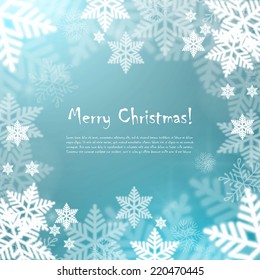 Snow abstract background. Merry Christmas. Vector illustration